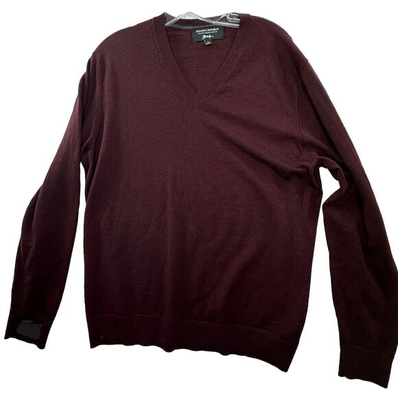 Banana Republic Baruffa 100% Italian‎ Merino Wool VNeck Sweater Men’s Large - Picture 1 of 10